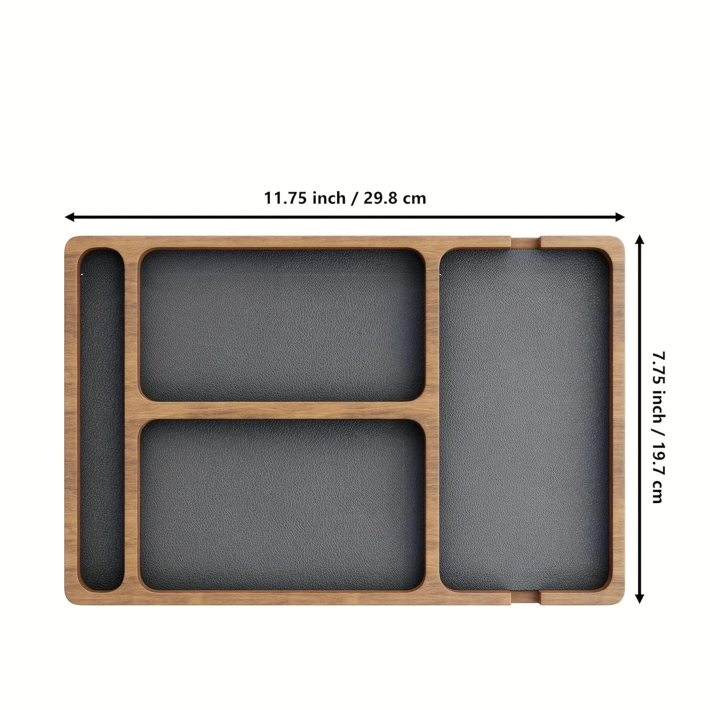 Solid Wood Desk Organizer Tray - Office & Home Essential